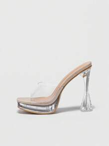 Women Heeled Sandals - Clear - View 7