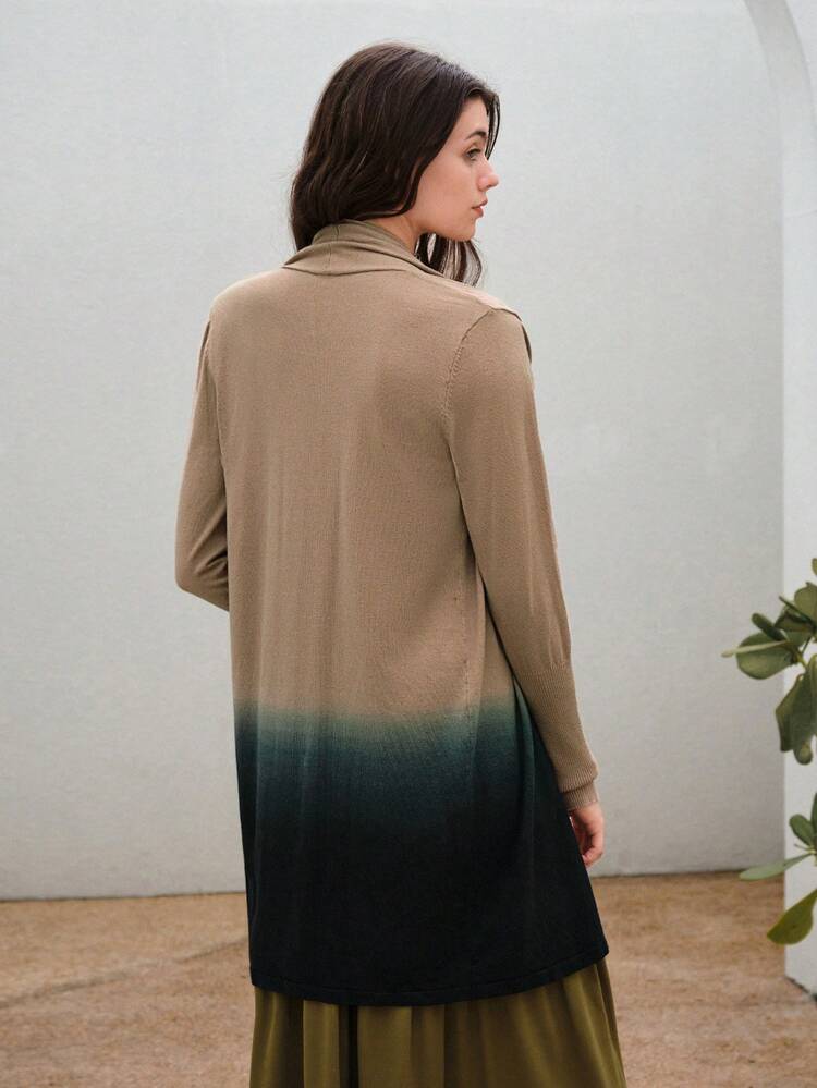 Ombre Casual Design Cardigan