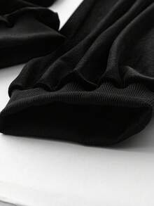 Calvaya Plus Solid Elastic Waist Sweatpants - Black - View 3