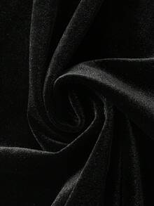 Calvaya Plus Solid Elastic Waist Sweatpants - Black - View 4