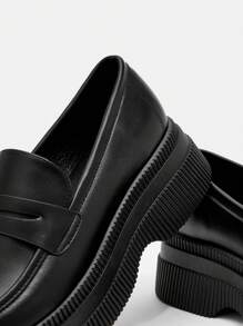 SheIn MOD NỮ Giày lười Giày nêm , Sẵn sàng Đen Nêm Giày đế bệt - màu đen - Xem 5