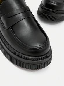 SheIn MOD NỮ Giày lười Giày nêm , Sẵn sàng Đen Nêm Giày đế bệt - màu đen - Xem 6