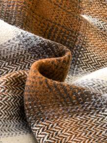 Tween Boy 1pc Plaid Print Dual Pocket Hooded Overcoat - Multicolor - View 3