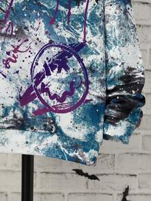 SHEIN 青少年男孩泼墨印花卫衣 - 彩色 - 查看 3