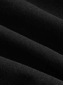 SHEIN MOD Váy xếp ly tay đèn lồng Plus - màu đen - Xem 5