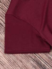 SHEIN LUNE Hoa Hướng dương Và In bướm Áo thun - Màu Đỏ Sâu - Xem 5