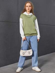 Teen Girl Kangaroo Pocket Sweatshirt - Multicolor - View 3