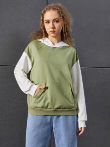 Teen Girl Kangaroo Pocket Sweatshirt - Multicolor - View 4