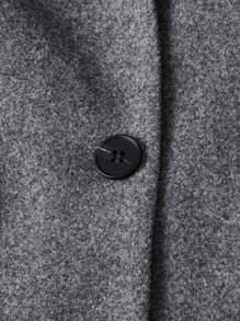 Manfinity VCAY Nam Túi nghiêng Nút phía trước Áo khoác - Màu xám đen - Xem 3