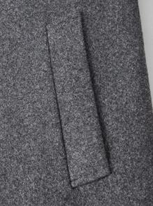 Manfinity VCAY Nam Túi nghiêng Nút phía trước Áo khoác - Màu xám đen - Xem 5