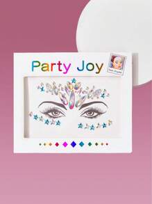 ROMWE 1 张 3D 星形面部纹身贴纸