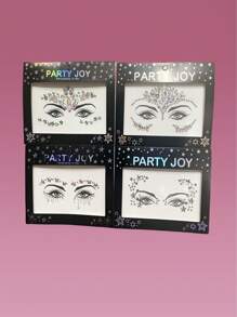 ROMWE 1 张 3D 星形面部纹身贴纸