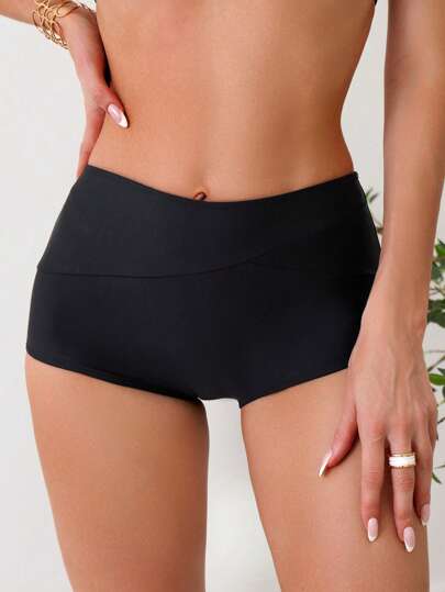 Swim Basics 休閒純色女士泳衣下裝