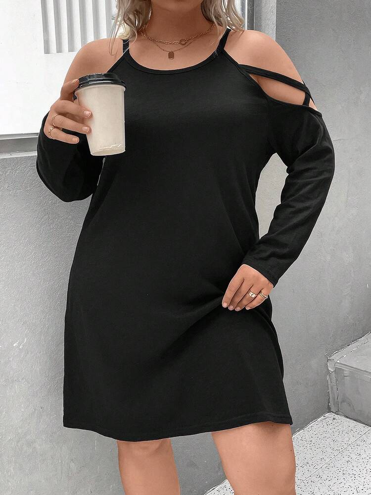 Plus Cold Shoulder Dress