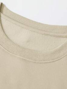 Manfinity Dauomo Áo nỉ lót nhiệt in hình ma quỷ dành cho nam, dành cho lễ Halloween - Màu be - Xem 4