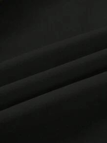 SHEIN EZwear 骷髅頭圖案加絨內裏運動衫 - 黑色 - 查看 3