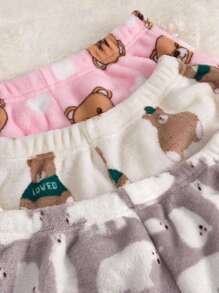 3 chiếc quần short ngủ Pyjama đồ họa hoạt hình - Nhiều màu - Xem 3