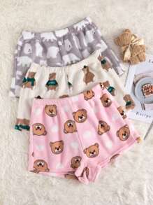 3 chiếc quần short ngủ Pyjama đồ họa hoạt hình - Nhiều màu - Xem 5