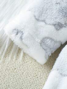 婴幼儿男童舒适可爱拼色云朵印花家居服长袍 - 白色 - 查看 3