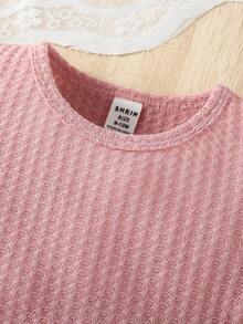 2 bộ trang phục mùa thu viền ren màu hồng cho bé gái, vải thoải mái và thoáng khí, thích hợp để mặc thường ngày, mặc hàng ngày, đi nghỉ, tiệc tùng và sinh nhật - Bụi hồng - Xem 6