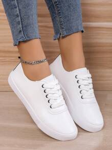 Women's Fashionable All-match Casual Sports Shoes White - White - View 3