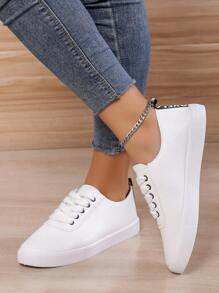 Women's Fashionable All-match Casual Sports Shoes White - White - View 4