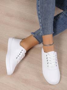 Women's Fashionable All-match Casual Sports Shoes White - White - View 5