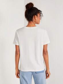 BOADI 人像圖案T恤 - 白色 - 查看 2