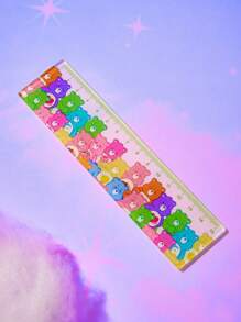 ROMWE X Care Bears 1入組卡通熊圖案尺,可愛尺子 - 彩色 - 查看 2