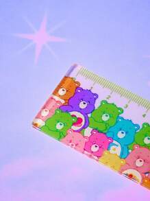 ROMWE X Care Bears 1入組卡通熊圖案尺,可愛尺子 - 彩色 - 查看 3