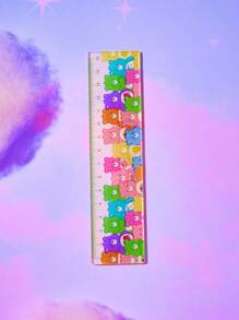 ROMWE X Care Bears 1入組卡通熊圖案尺,可愛尺子 - 彩色 - 查看 4