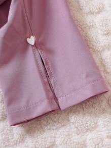 女嬰喇叭袖西裝領西裝外套&開叉喇叭褲