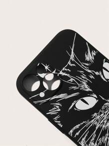 ROMWE Goth 1入組卡通貓紋TPU手機殼，適用於iPhone - 彩色 - 查看 2