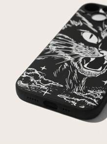 ROMWE Goth 1入組卡通貓紋TPU手機殼，適用於iPhone - 彩色 - 查看 3