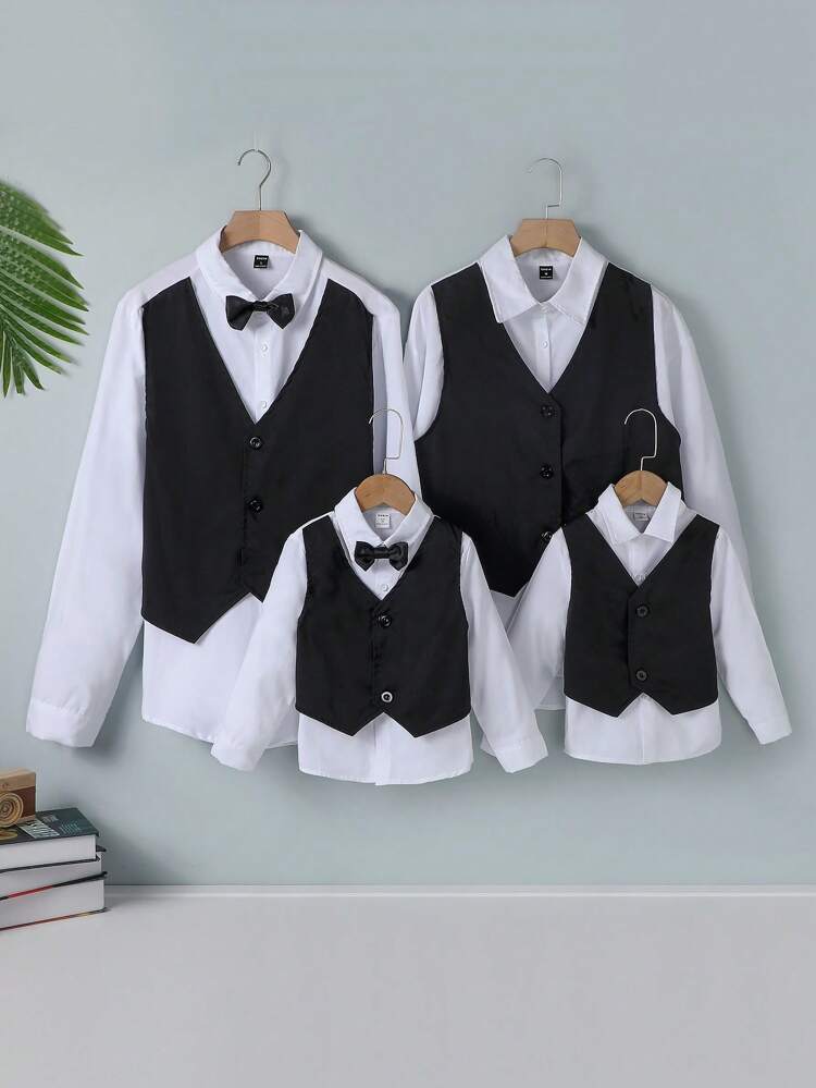 Young Girl Solid Button Front 2 In 1 Shirt