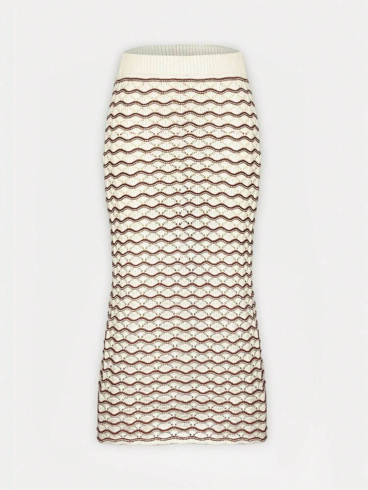 Allover Print Knit Skirt