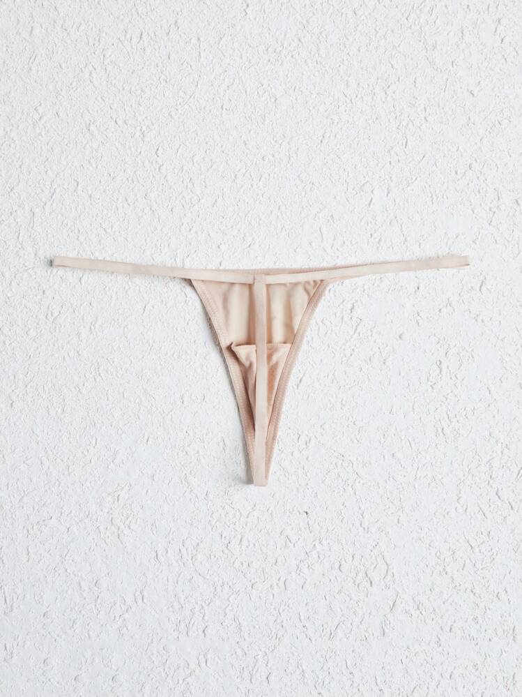 Ocili Leisure Extremely Stretchy & Smooth Low Waist Micro Sexy G-String - Nude - Apricot - View 7