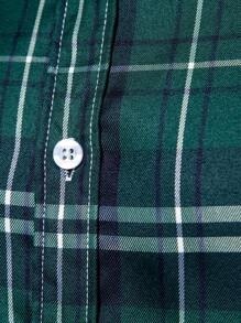 Manfinity Homme Áo sơ mi nam in họa tiết kẻ sọc dài tay có nút lên áo sơ mi công sở đầy màu sắc cho chồng - màu xanh lá - Xem 6