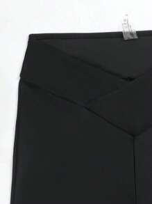 SHEIN Swim Summer Beach Solid Bikini Bottom - Black - View 5