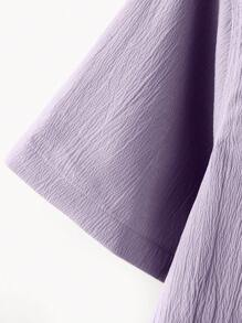 Manfinity Homme Men Solid Button Up Shirt - Mauve Purple - View 4