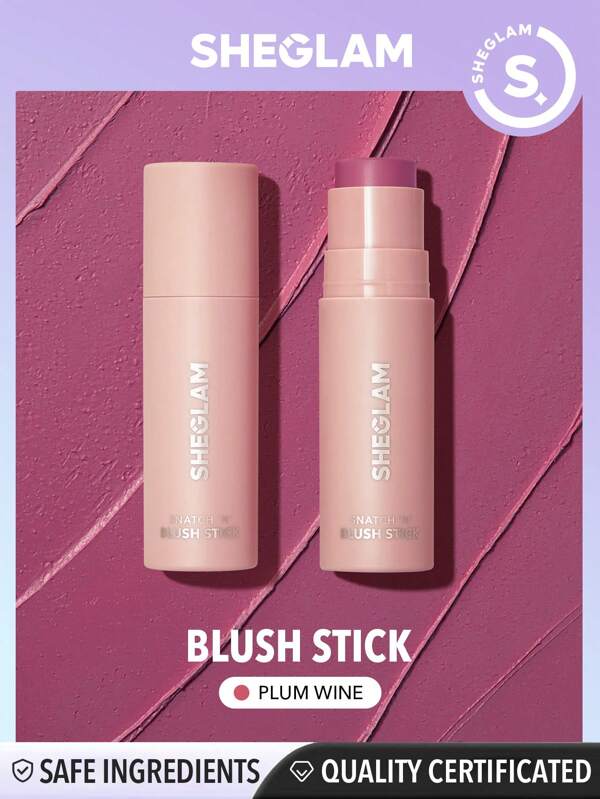 SHEGLAM Snatch 'n' Blush StickPlum Wine Cream Blush Waterproof Long
