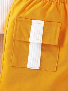 嬰兒掛脖上衣和翻蓋口袋短褲不帶腰包 - 彩色 - 查看 6