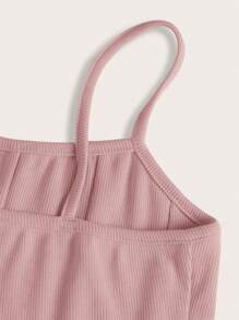 SHEIN 女大童素色吊帶上衣 - 藕粉色 - 查看 4