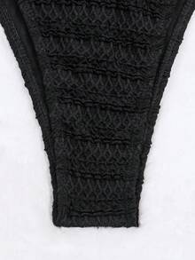 Bộ bikini buộc dây tam giác Halter - màu đen - Xem 5