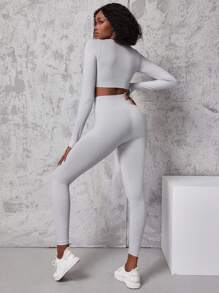 Yoga Basic 無縫高彈運動T恤和緊身打底褲