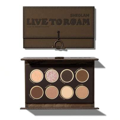 SHEGLAM Live To Roam Palette 8-Color Shimmer Matte Eyeshadow Palette Nude  Metallic Evenly Pigmented  Smooth  Blendable Eyeshadow Brown Eyeshadow Brand Beauty Makeup Face Paint Cosmetic For Women Girls Perfect For Spring Summer Ideal For Y2K Fancy Fashion Suitable For Birthday Mother'S Day Gift Rave Party Ready Best Color