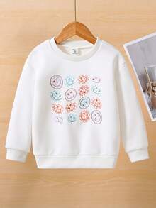 SHEIN Young Girl Cartoon Graphic Sweatshirt - White - View 3