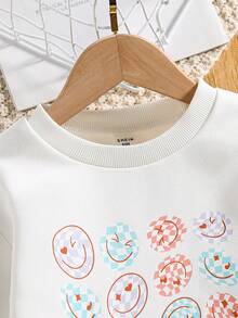SHEIN Young Girl Cartoon Graphic Sweatshirt - White - View 5