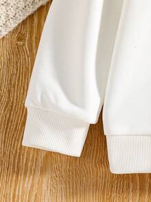 SHEIN Young Girl Cartoon Graphic Sweatshirt - White - View 6