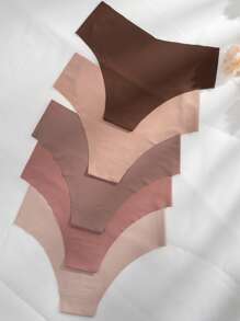 5件素色簡約風素色內褲